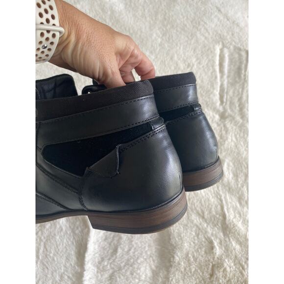 Restoration Vince Black Faux Leather Suede‎ Lace Up Low Boot Men’s Sz 10 - Picture 4 of 11